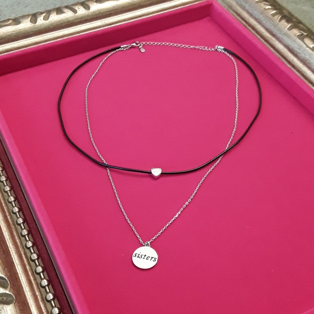 NEW S925 Double Tier Choker  Sister Necklace
